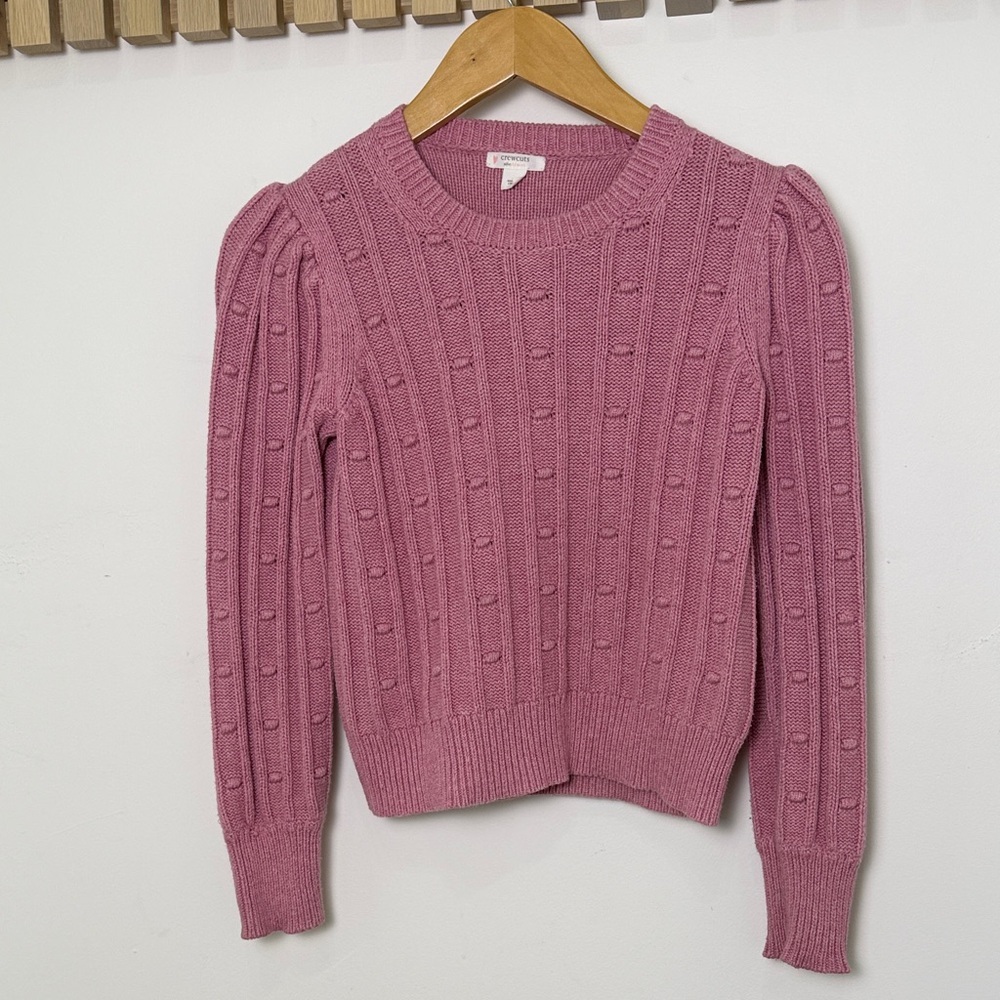 Crewcuts Textured Knit Sweater in Dusty Pink Size L (10-11) EUC